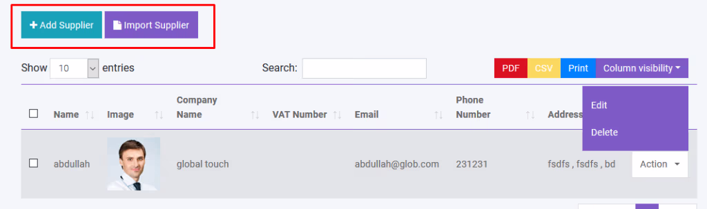 Add Supplier
