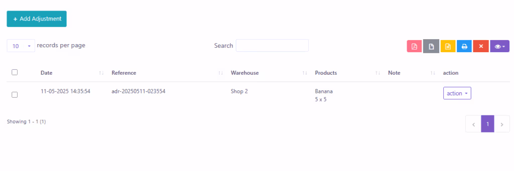 Product Adjustment