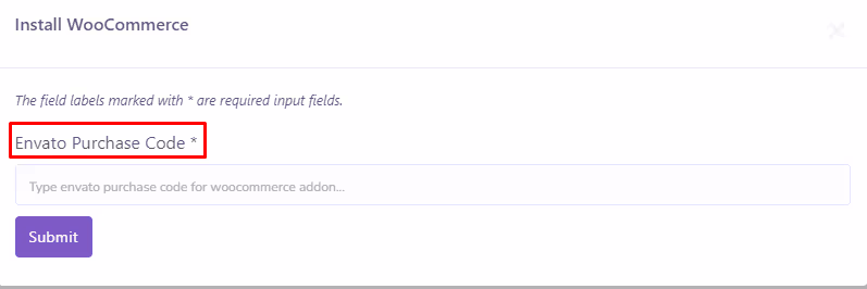 WooCommerce Addon Installation