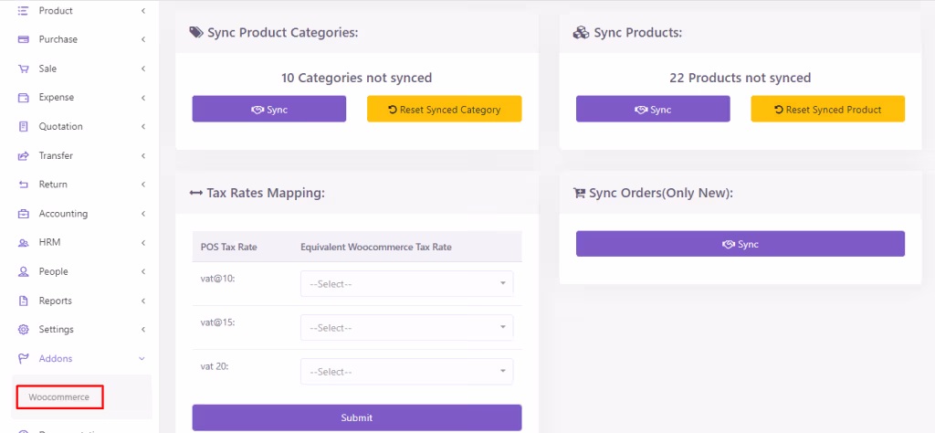 WooCommerce Sync Options